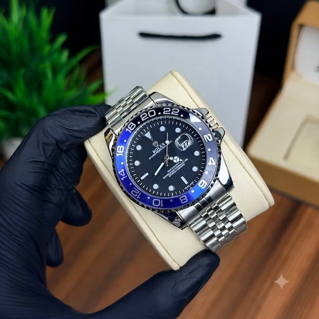 Rolex GMT-Master II Stainless Steel Automatic Watch – Dual Time Zone Luxury Timepiece