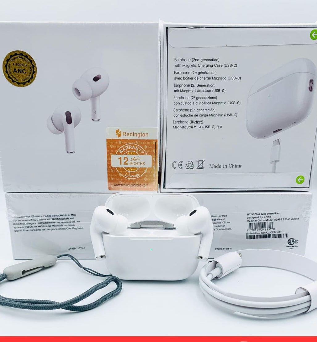 AirBuds Pro 2 (WHITE) – Wireless Bluetooth Earbuds with Noise Cancellation