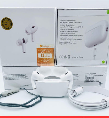 AirBuds Pro 2 (WHITE) – Wireless Bluetooth Earbuds with Noise Cancellation