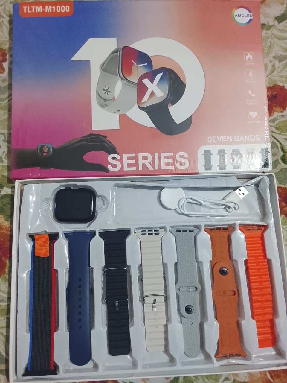 M1000 Series 10 Smart Watch 49mm HD Display | 7in1 Straps Fitness Watch