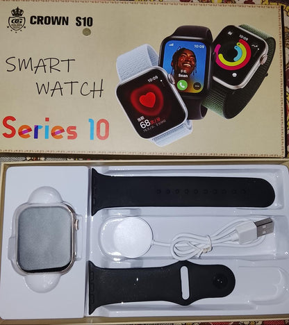 Crown S10 Smart Watch Series 10 – 49mm HD Display, Fitness Tracker, Waterproof Sports Watch for Android & iOS