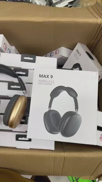 MAX-9 Wireless Headphones with Pop-Up Window | Hi-Fi Sound & Bluetooth Connectivity