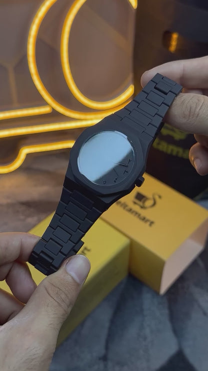 Black Arabic Aura Watch – Fiber Body, Luxury Water-Resistant Design